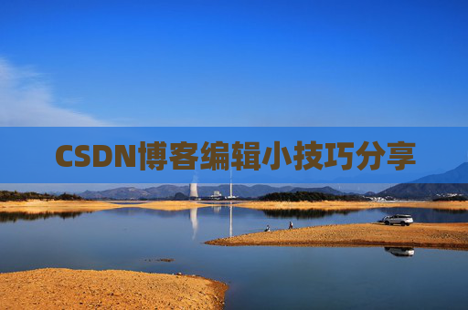 CSDN博客编辑小技巧分享